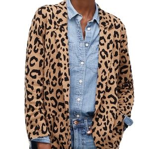 J. Crew Leopard Sophie Sweater Blazer